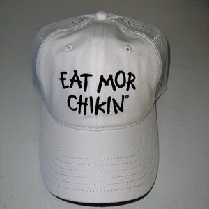 White Grand Opening Promo 'Eat Mor Chikin' Chick-Fil-A trucker hat